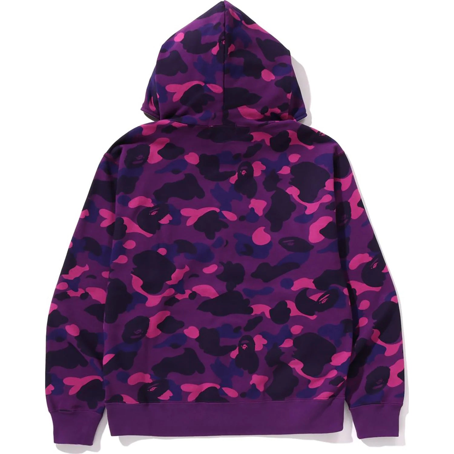 ONE POINT COLOR CAMO CROPPED FULL ZIP HOODIE MENS