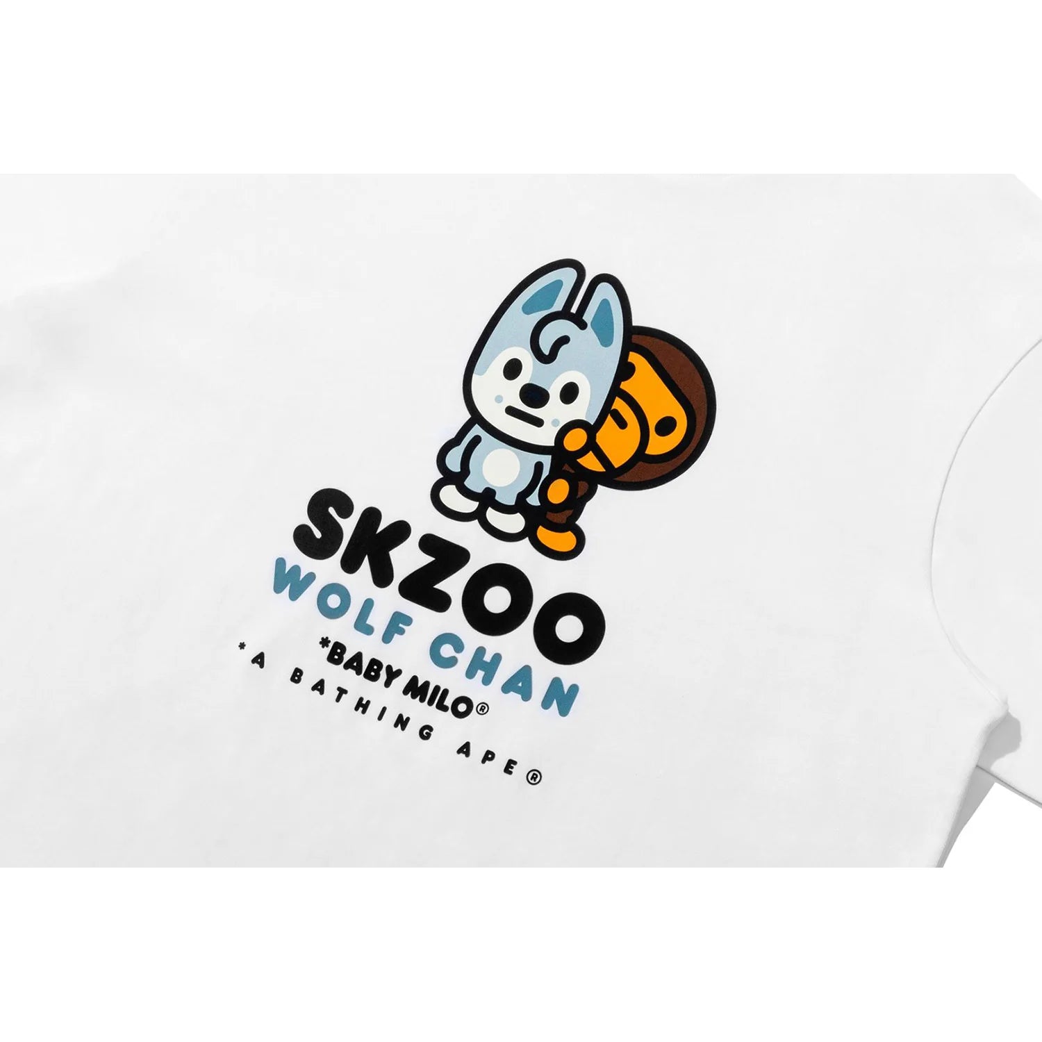 BAPE X STRAYKIDS WOLF CHAN BABY MILO TEE LADIES