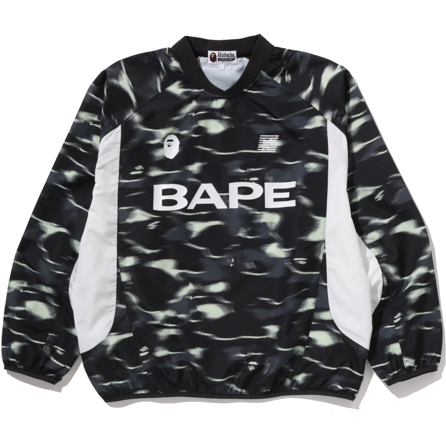 SCREEN CAMO FOOTBALL LOGO RELAXED FIT CREWNECK SWEATSHIRT MENS