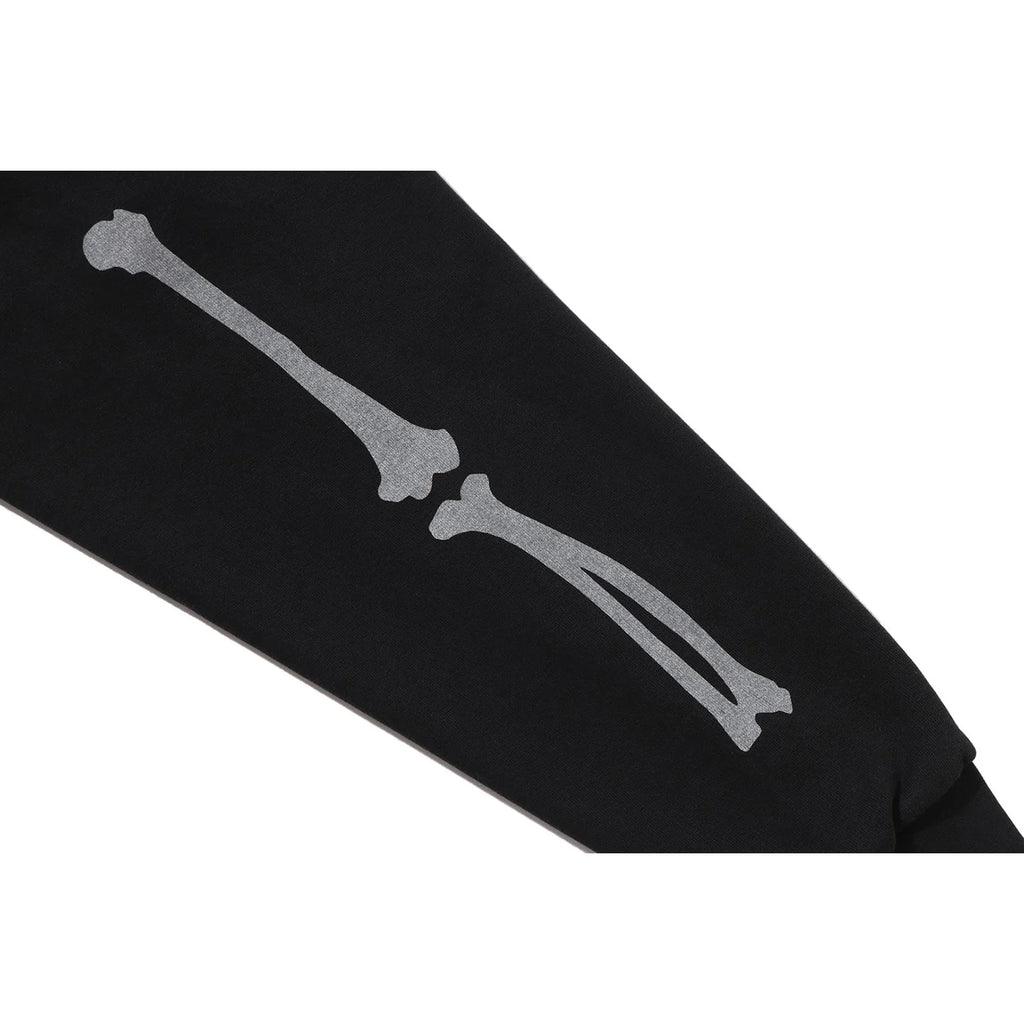 SKELETON SHARK HEAVY WASHED CROPPED FIT FULL ZIP HOODIE MENS