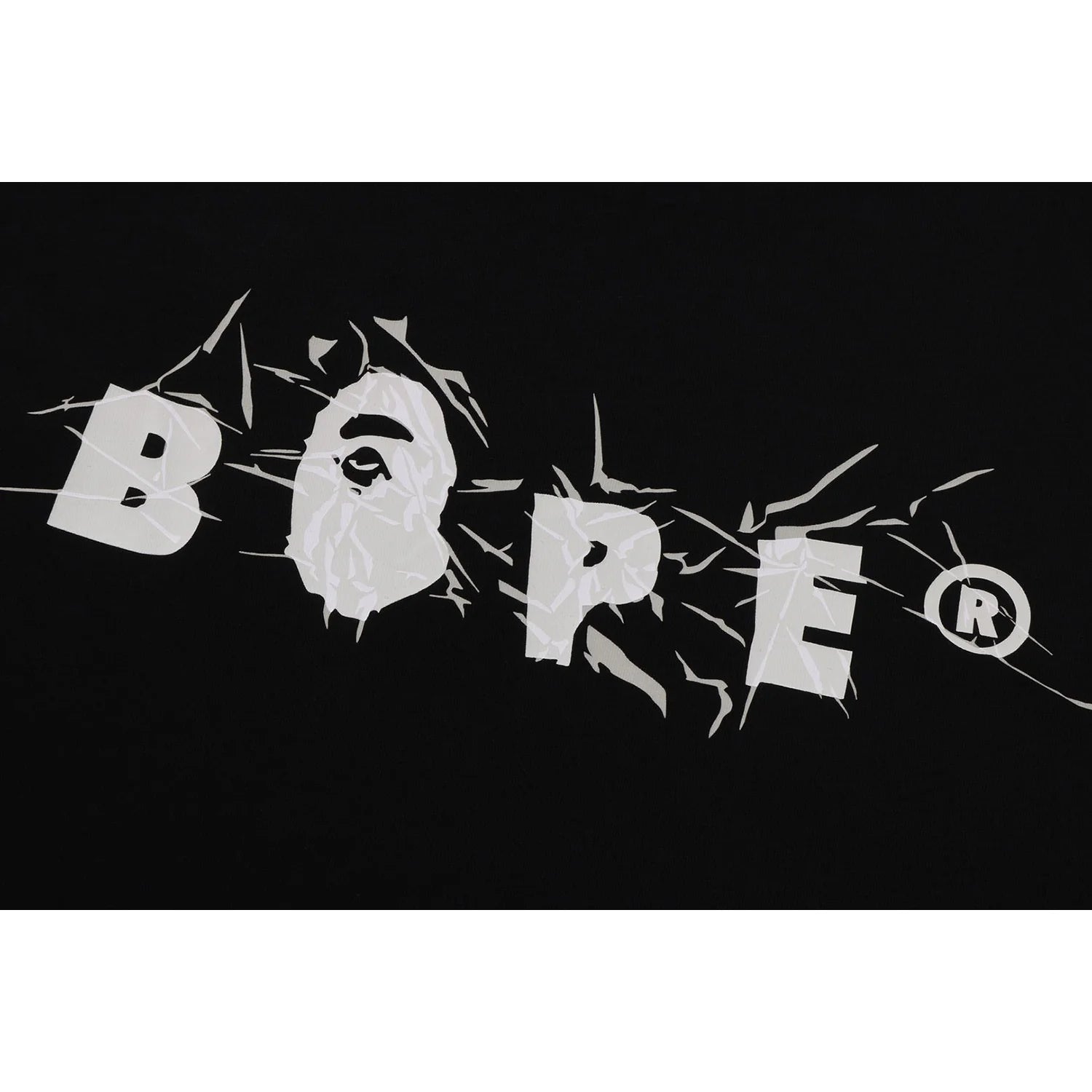 WRINKLE BAPE LOGO RELAXED FIT TEE MENS
