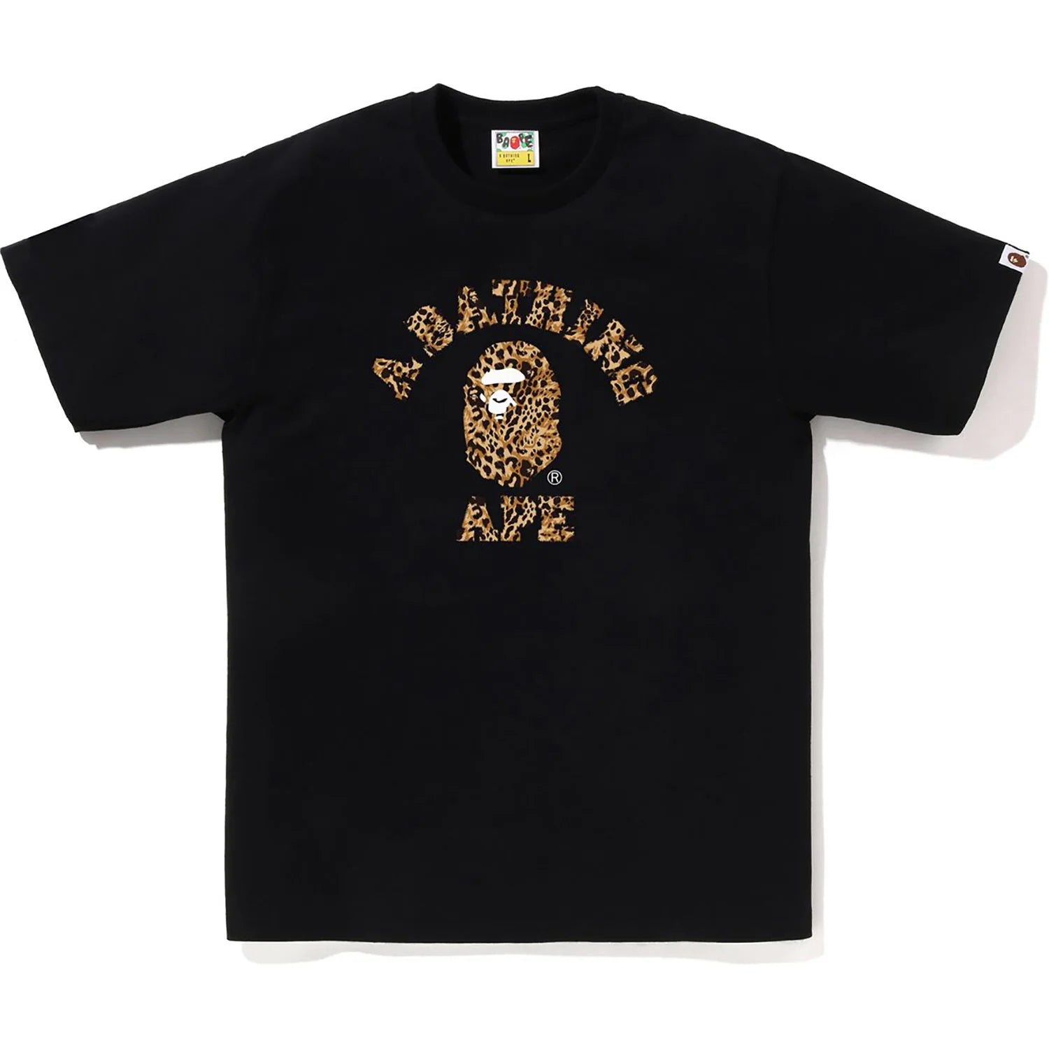 WILD LEOPARD PATTERN COLLEGE TEE MENS