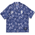 JAPANESE INDIGO ART CAMO OPEN COLLAR SS SHIRT MENS