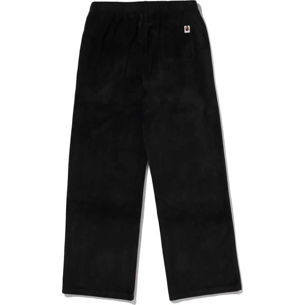 CRYSTAL STONE APE HEAD VELOUR WIDE PANTS LADIES
