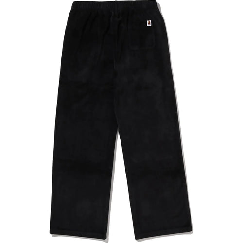 CRYSTAL STONE APE HEAD VELOUR WIDE PANTS LADIES