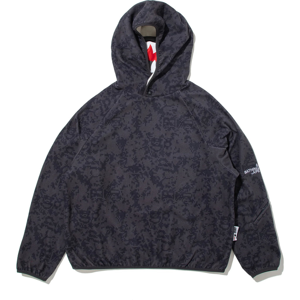 BAPE BY KAZUKI KURAISHI PIXELATE CAMO SHARK RELAXED FIT HOODIE MENS