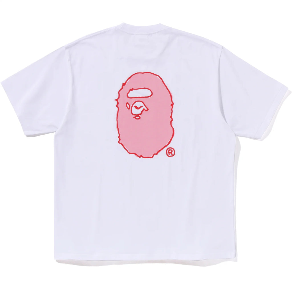 HAND DRAW BAPE LOGO RELAXED FIT TEE MENS