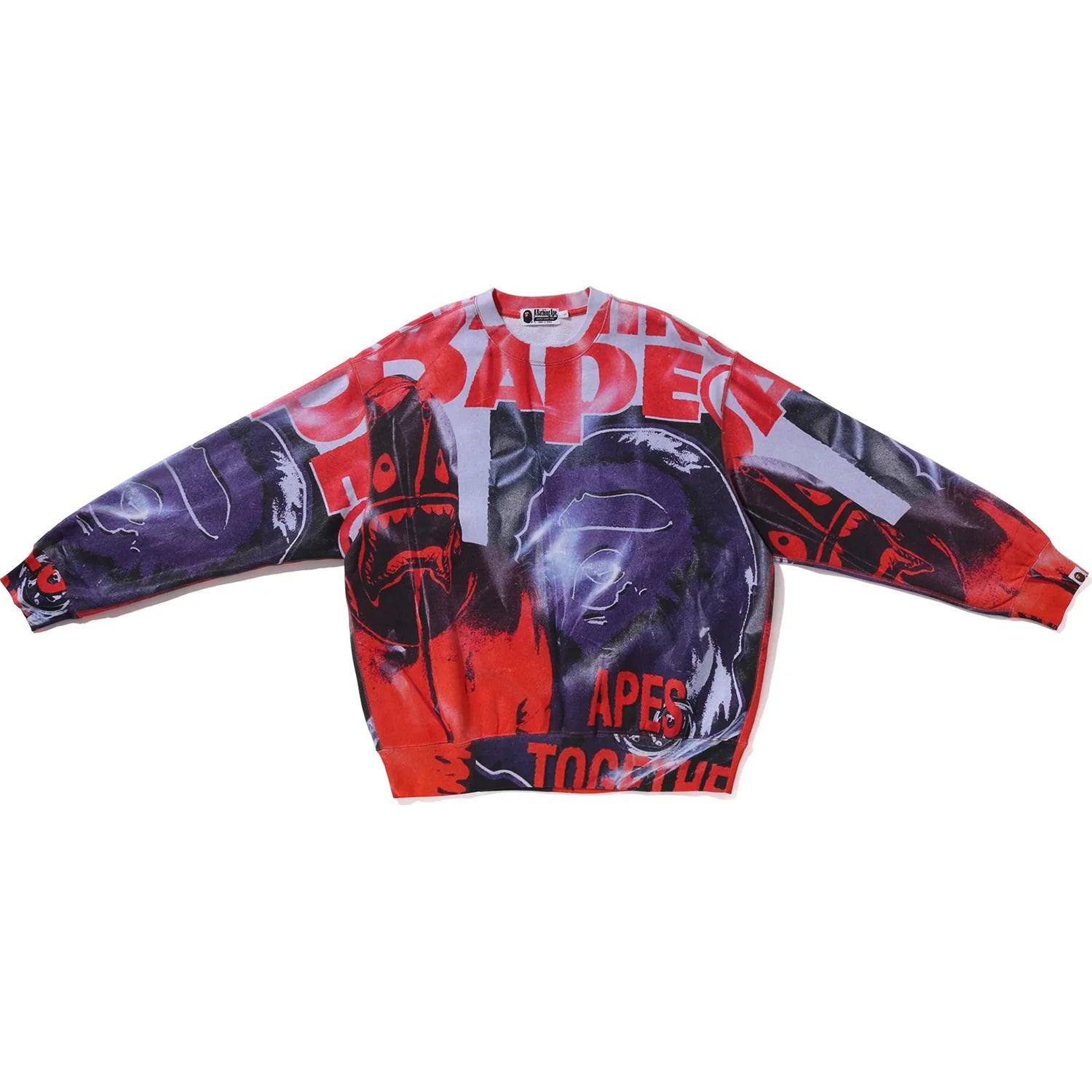 OVERPRINT RELAX FIT CREWNECK SWEATSHIRT MENS