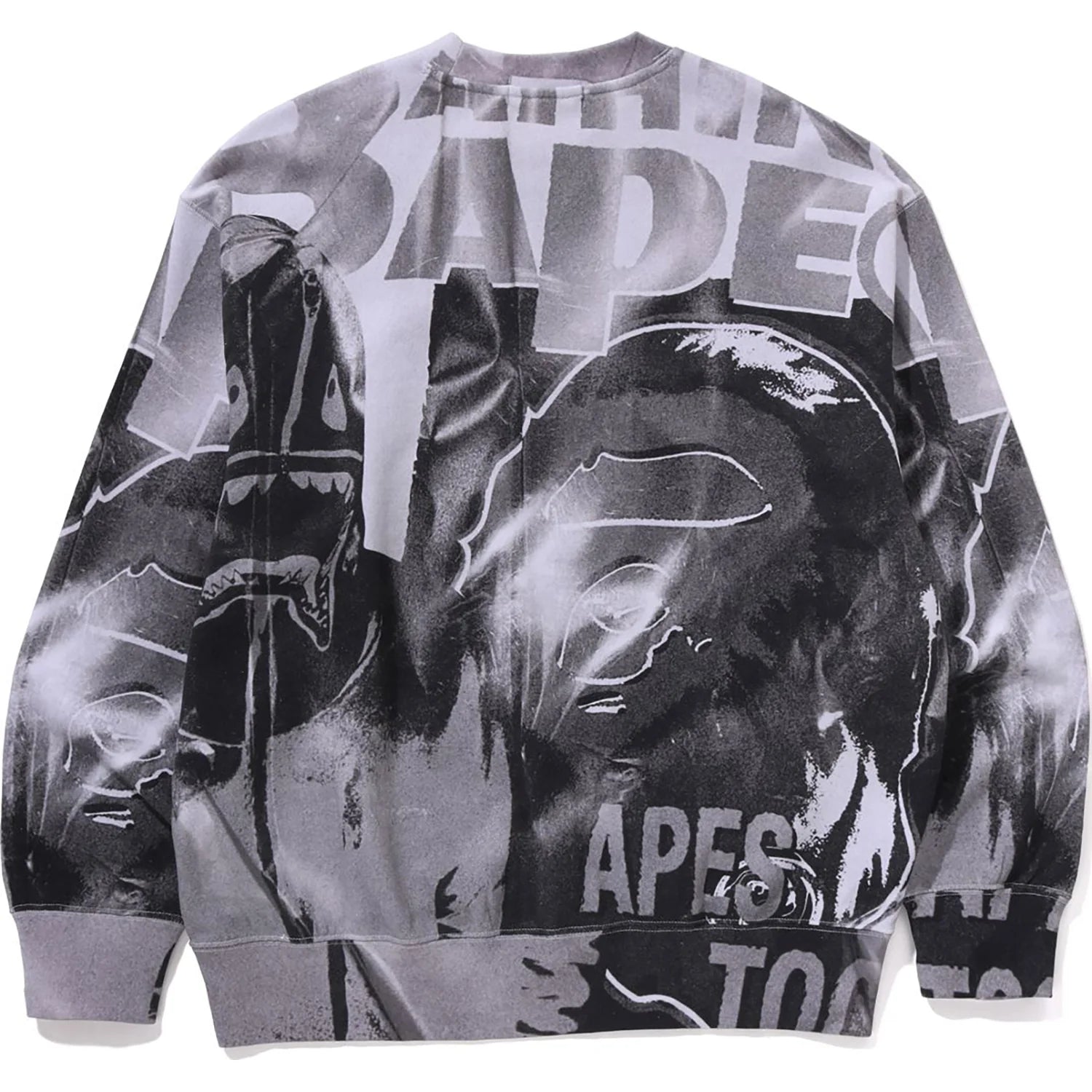 OVERPRINT RELAX FIT CREWNECK SWEATSHIRT MENS