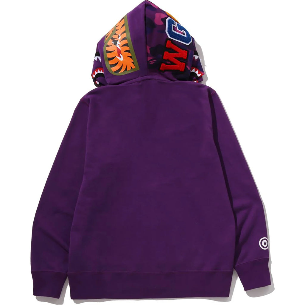 COLOR CAMO SHARK FULL ZIP DOUBLE HOODIE MENS